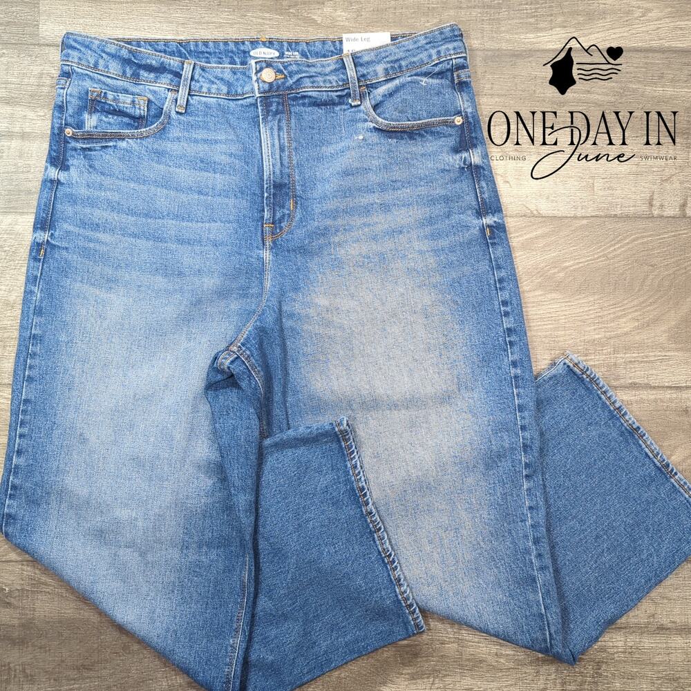 Old Navy Extra High Rise Wide Leg Jeans Size 18